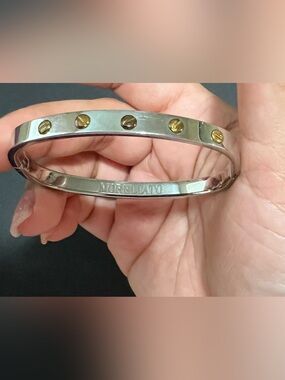 Morellato | Two-Tone Screw Accent Bangle Bracelet - Silver & Gold
